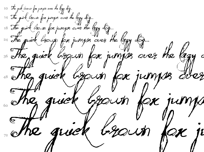 Quilted Butterfly font waterfall